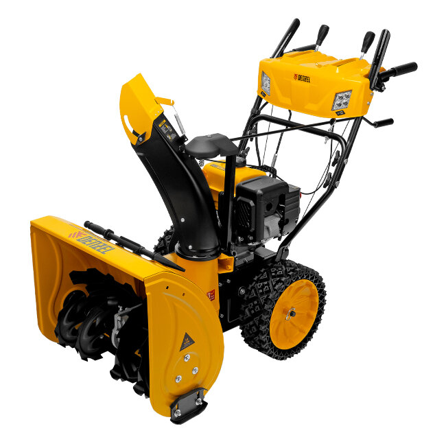 Бензиновая снегоуборочная машина SBM 610S PRO, 212 cc, электростартер, фара, обогрев Denzel в Тюмени
