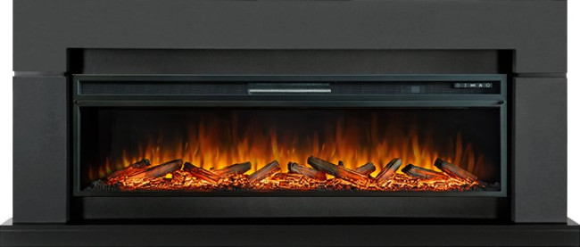 Каминокомплект Lindos Graphite Grey (линейный) с очагом Vision 60 LOG LED в Тюмени
