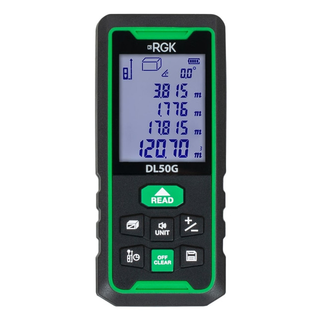Лазерный дальномер RGK DL50G (с поверкой) - зеленый луч в Тюмени