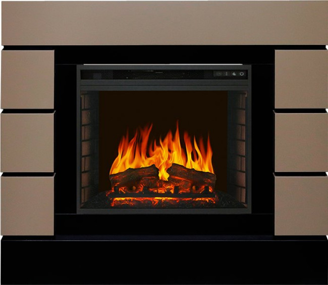 Каминокомплект Lindos - Beige Grey с очагом Vision 23 EF LED FX в Тюмени