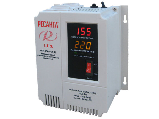 Стабилизатор напряжения серии LUX РЕСАНТА АСН-1500Н/1-Ц в Тюмени