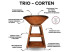Уличный гриль Coeo TRIO 82 - CORTEN в Тюмени