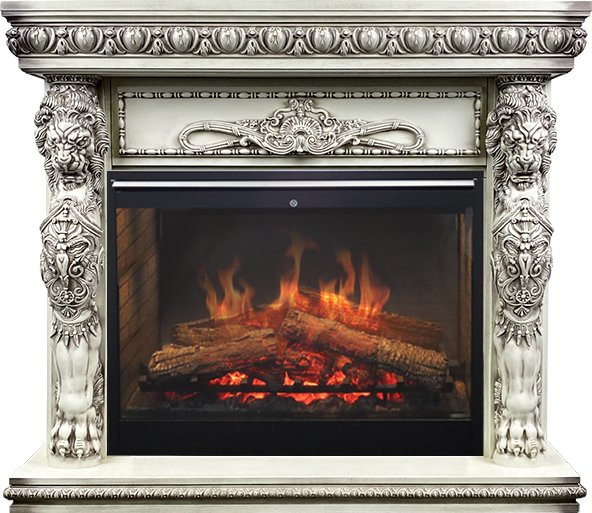 Каминокомплект Windsor - Слоновая кость с патиной с очагом Symphony 30'' DF3020-INT в Тюмени