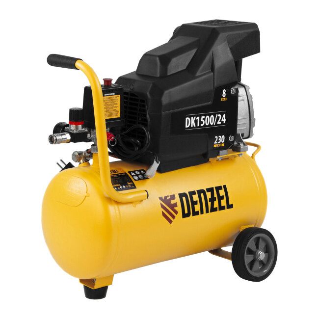 Компрессор воздушный DK1500/24, Х-PRO 1.5 кВт, 230 л/мин, 24 л Denzel в Тюмени