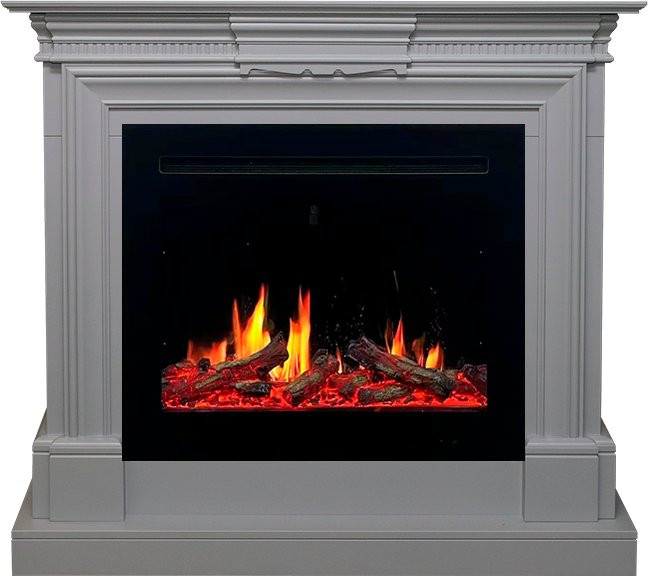 Каминокомплект Chelsea - Grey с очагом 5D V-ART 25 в Тюмени