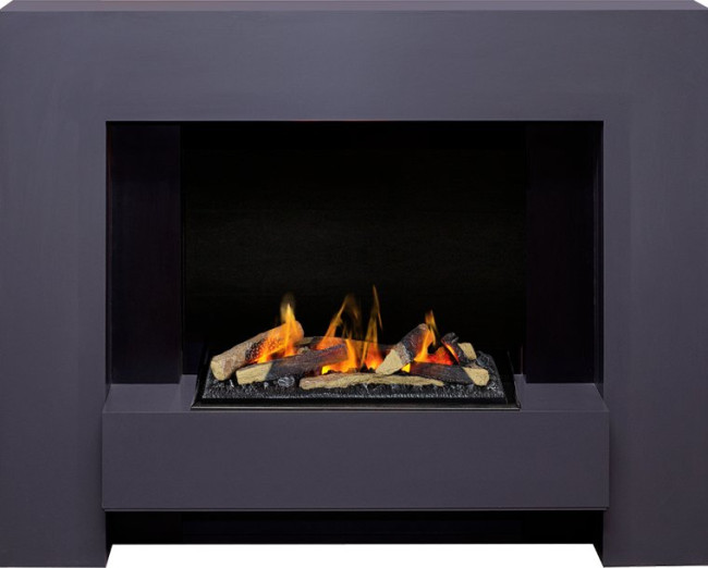 Каминокомплект Tokyo - Graphite Grey с очагом Cassette 600 LNH-INT (с дровами) в Тюмени