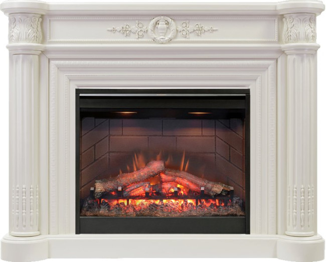 Каминокомплект Manor - Белый дуб с очагом Symphony 26'' DF2608-INT в Тюмени