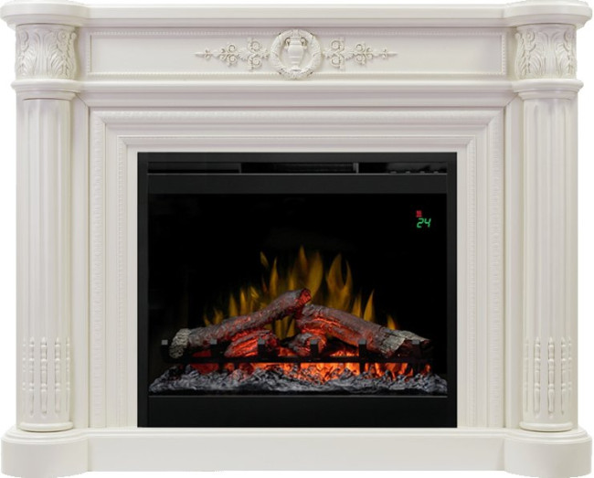 Каминокомплект Manor - Белый дуб с очагом Symphony 26'' DF2624L-INT в Тюмени
