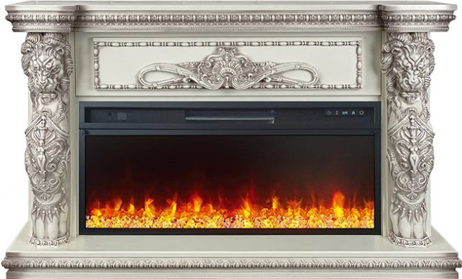 Каминокомплект Windsor 42 - Слоновая кость с темной патиной с очагом Vision 42 LED в Тюмени