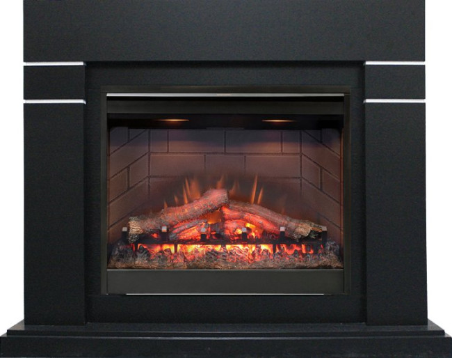 Каминокомплект Lindos - Черный (Высота 985мм) с очагом Symphony 26'' DF2608-INT в Тюмени