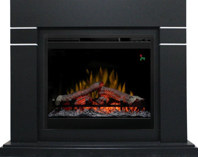 Каминокомплект Lindos - Черный (Высота 985мм) с очагом Symphony 26'' DF2624L-INT в Тюмени