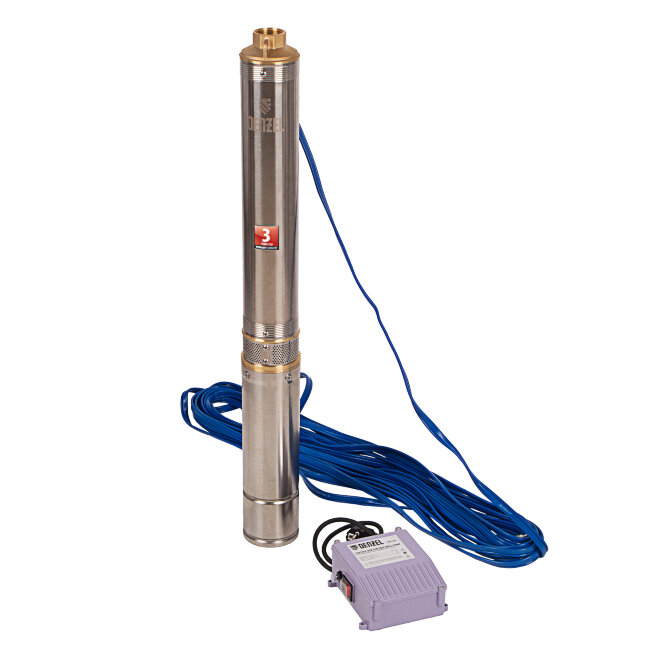 Скважинный насос DWC-4-80, центробежный, диаметр 4", 1500 Вт, 5700 л/ч, напор 80 м Denzel в Тюмени