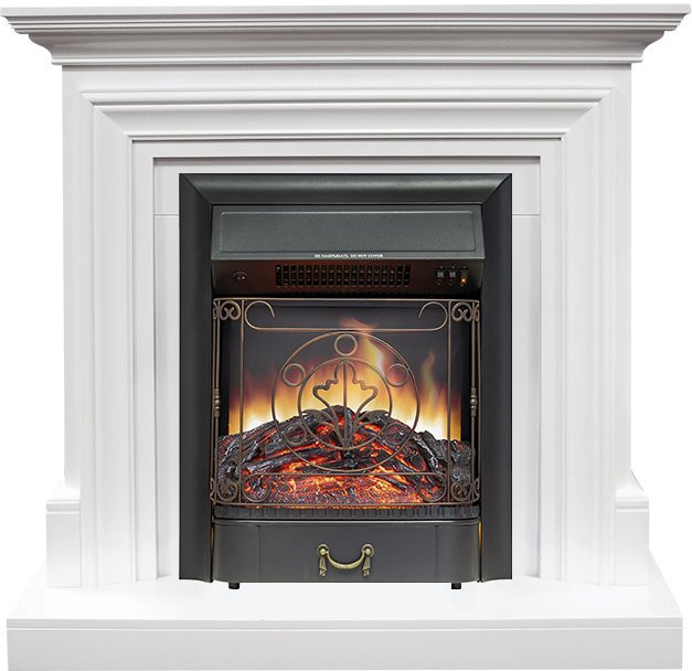 Каминокомплект Bradford - Белый с очагом Majestic FX Black в Тюмени