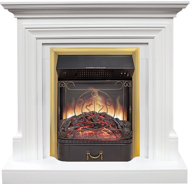 Каминокомплект Bradford - Белый с очагом Majestic FX M Brass в Тюмени