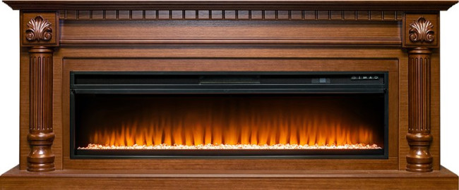 Каминокомплект Edinburg 60 - Орех с очагом Vision 60 LED в Тюмени