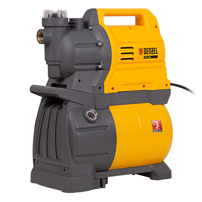 Насосная станция PSХ1300, Х-Pro, 1300 Вт, 4500 л/ч, ресивер 24 л, подъем 48 м Denzel в Тюмени