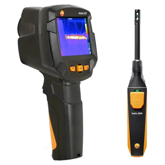 Тепловизор Testo 872 и смарт-зонд термогигрометра Testo 605i в Тюмени