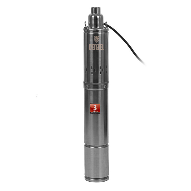 Скважинный насос DWS-4-150, винтовой, диаметр 4", 1300 Вт, 2000 л/ч, напор 150 м Denzel в Тюмени