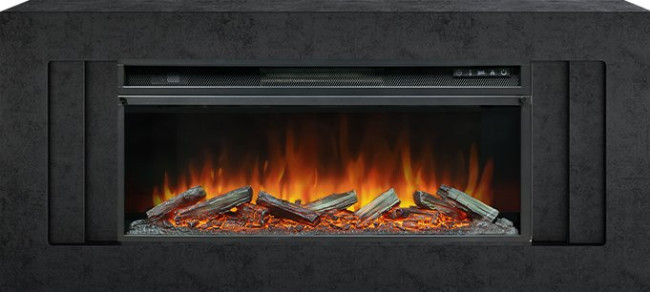 Каминокомплект Line 42 Dark Grey (Разборный) - Темный серый с очагом Vision 42 LOG LED в Тюмени