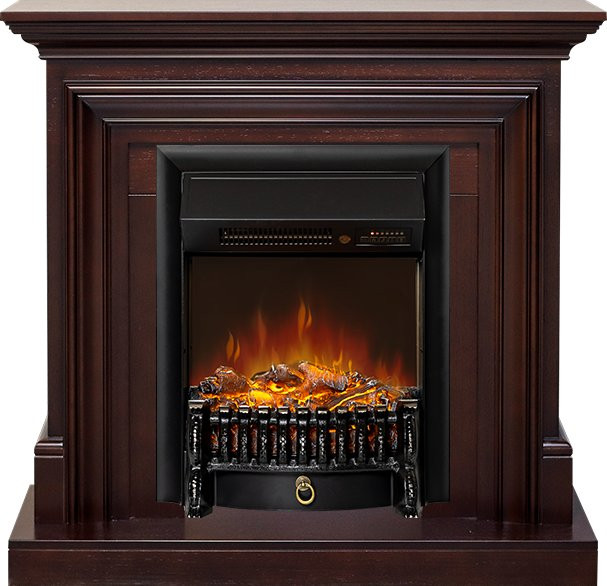 Каминокомплект Bradford - Темный дуб с очагом Fobos FX M Black RC в Тюмени