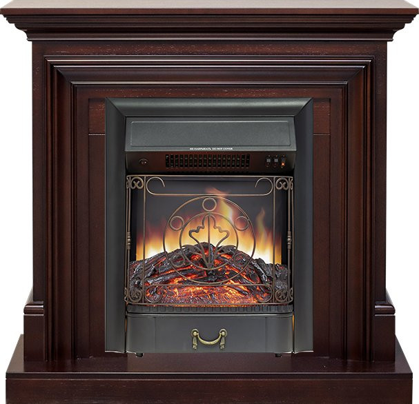 Каминокомплект Bradford - Темный дуб с очагом Majestic FX Black в Тюмени
