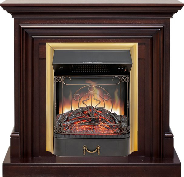 Каминокомплект Bradford - Темный дуб с очагом Majestic FX Brass в Тюмени