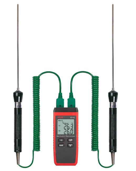 Термометр RGK CT-12 с 2-мя погружными зондами температуры TR-10W в Тюмени