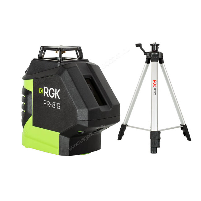 Комплект: лазерный уровень RGK PR-81G + штатив RGK LET-150 в Тюмени