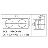 Toshiba Фланец воздушный стандартный (TCB-SF56C6BPE) в Тюмени