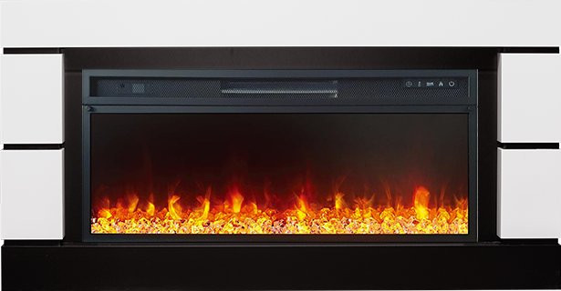 Каминокомплект Modern 42 SFT - Белый с черным с очагом Vision 42 LED в Тюмени
