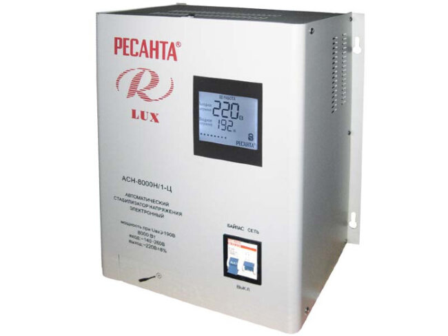 Стабилизатор напряжения серии LUX РЕСАНТА АСН-8000Н/1-Ц в Тюмени